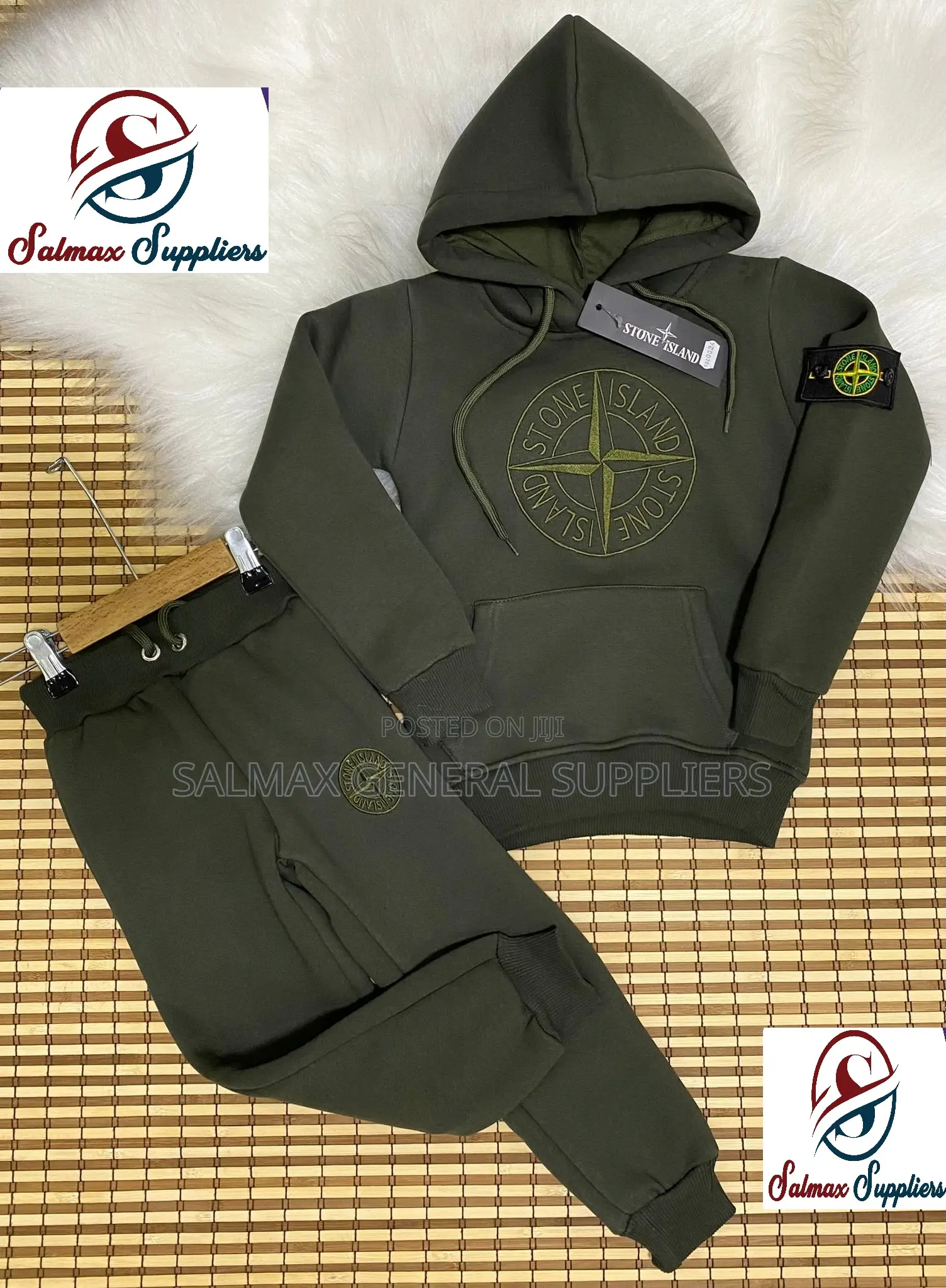Hooded Stone Island Green Tracksuit 2pc Age 2-16yrs