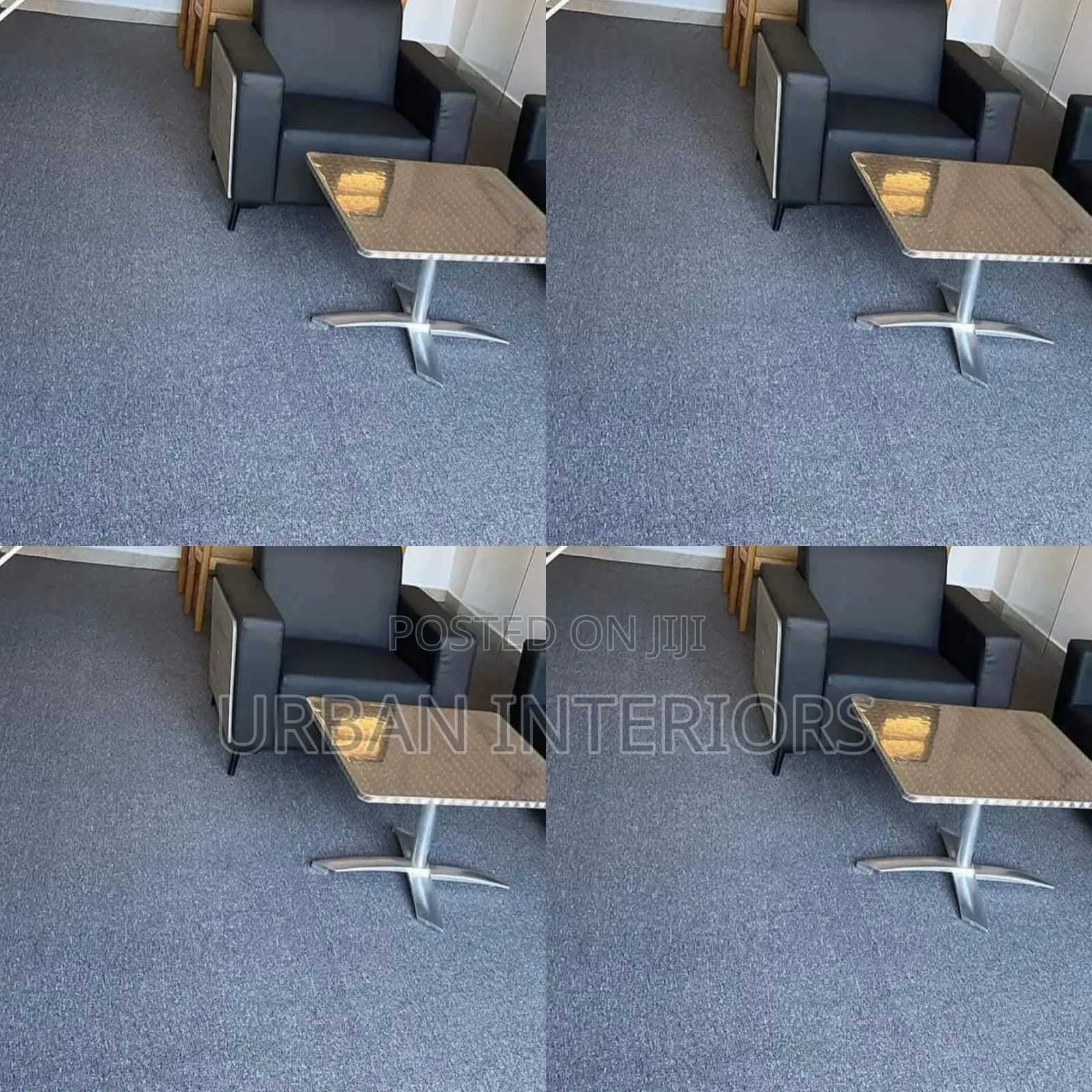 Wall to Wall Grey Carpets. Hospital Reception Area