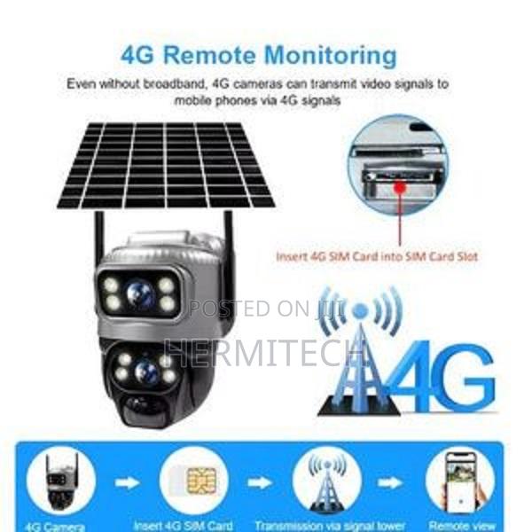 V380 Dual Lens 4g Camera Solar Human Detection Night Vision - thumbnail 2
