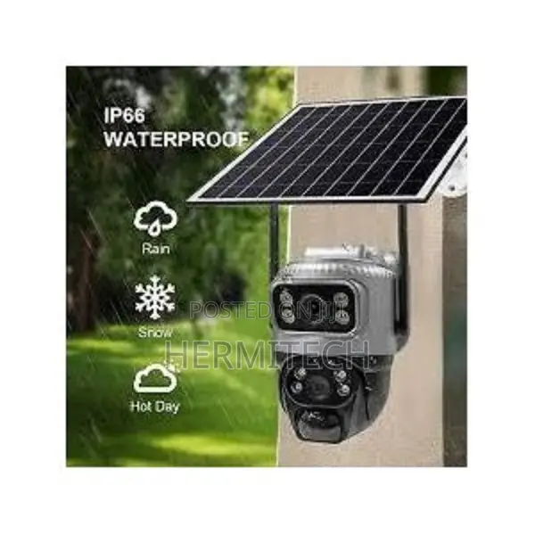 V380 Dual Lens 4g Camera Solar Human Detection Night Vision
