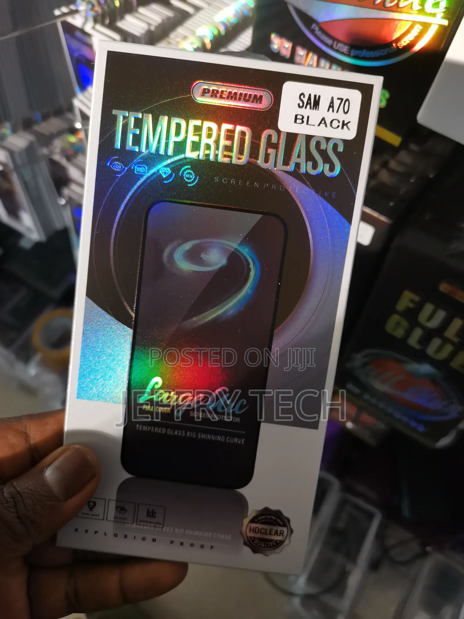 Supershield Galaxy A70 Tempered Glass Black Screen Protector