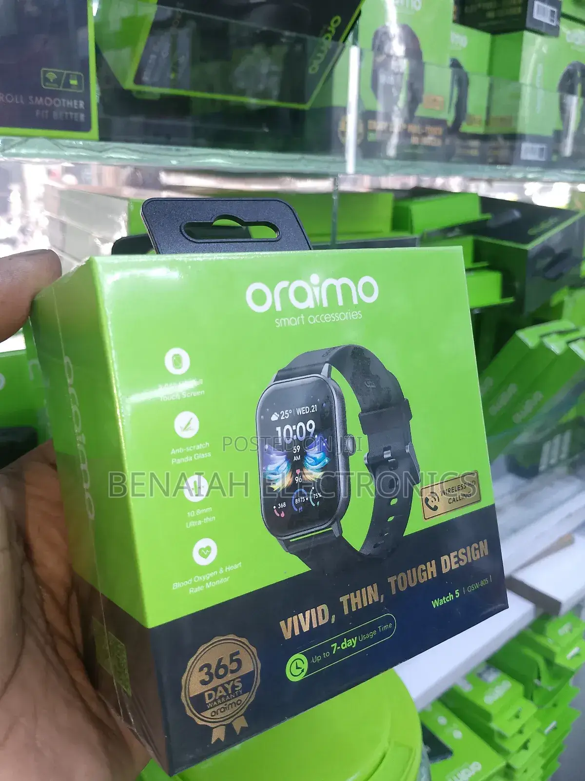 Oraimo Smart Watch.Vivid,Thin,Tough Design Watch