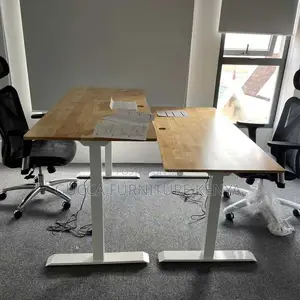 Office Tables:Flexidesk With Self-Veranda Wooden Surface