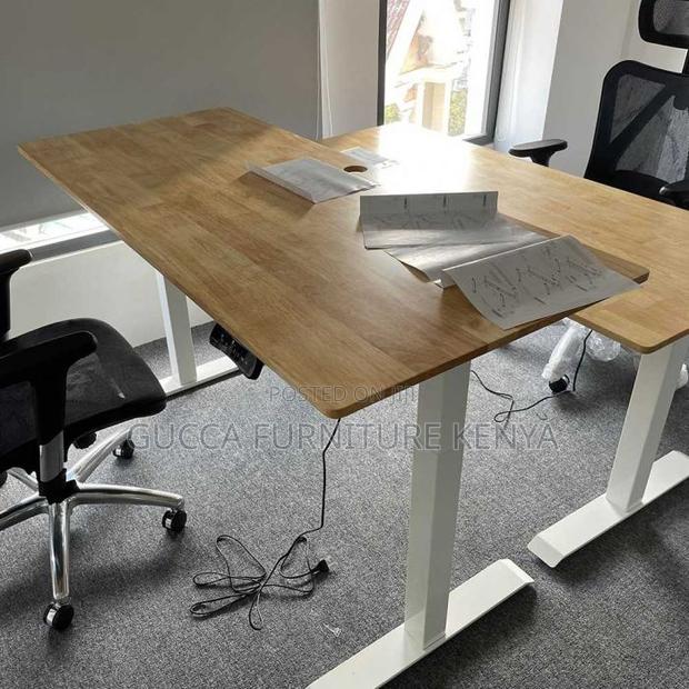 Office Tables:Flexidesk With Self-Veranda Wooden Surface - thumbnail 6
