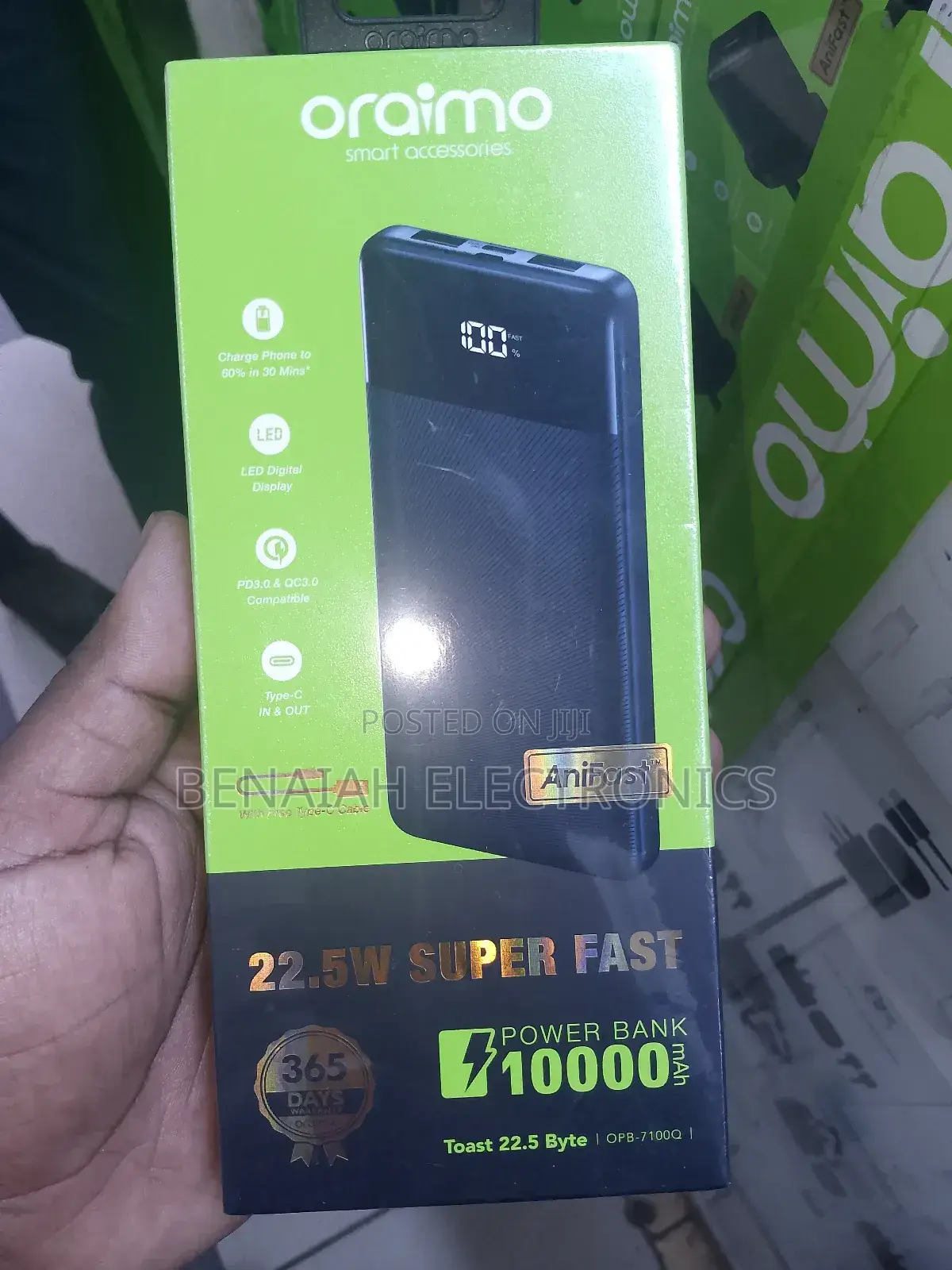 10000 Mah Powerbank 22.5 Watts Fast Charge