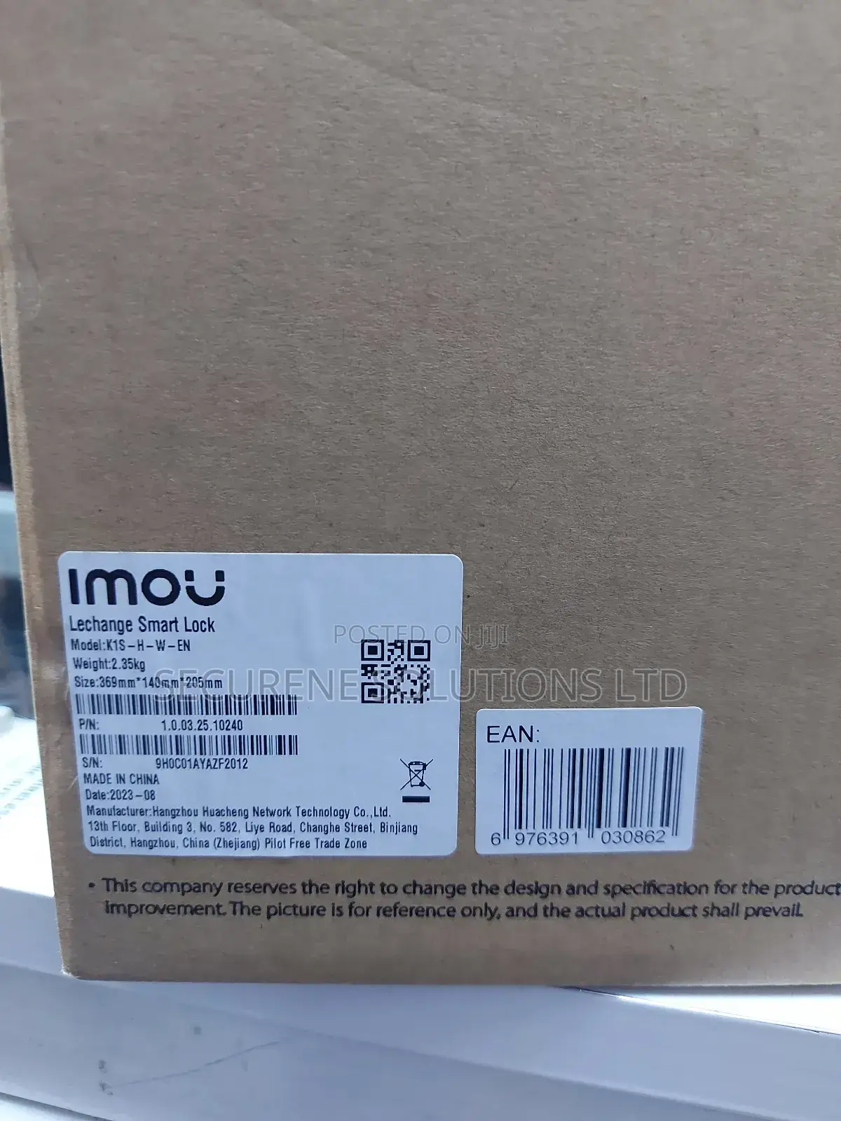 Imou K1s-W Smart Lock Glass Door