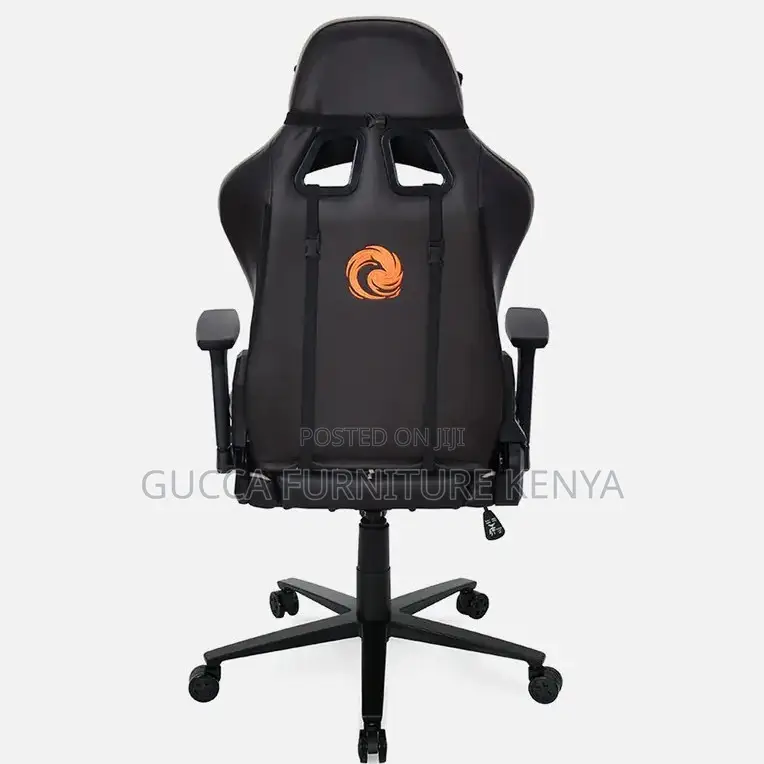 Office Chairs: Leather Gaming Chair in Brown Beige Colour