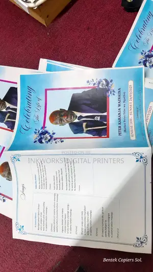 A4 Burial Eulogy Program Printing