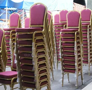 Office Chairs:Conference Armless Banquet Chair Steel Frame