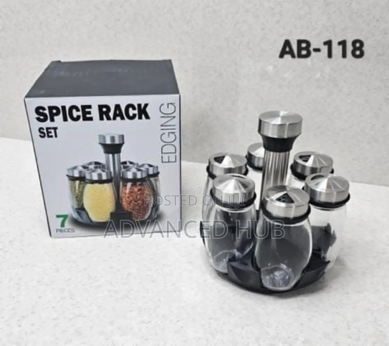 7pcs Rotating Spice Rack Set