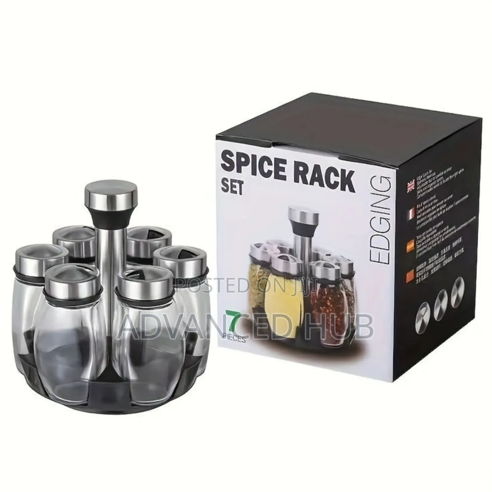 7pcs Rotating Spice Rack Set