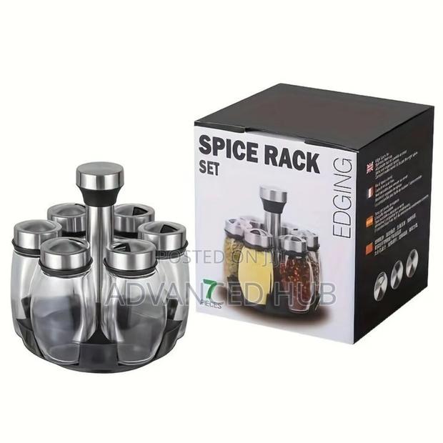 7pcs Rotating Spice Rack Set - thumbnail 2