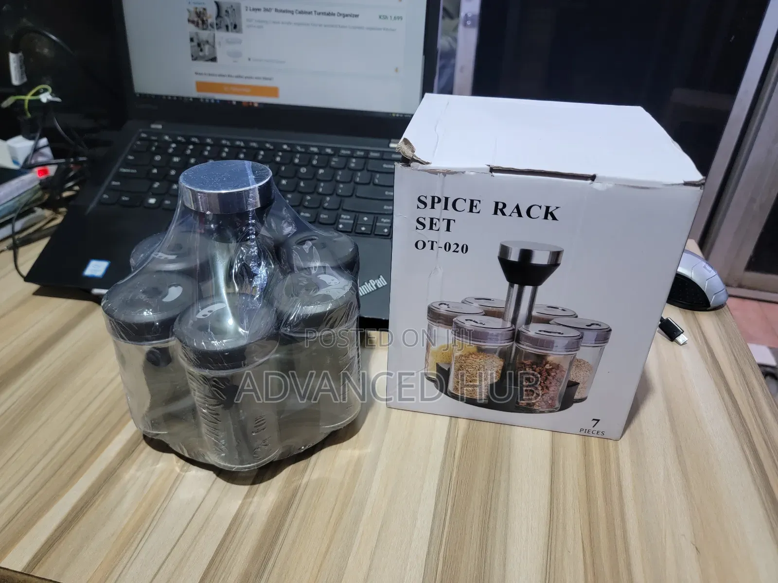 7pcs Rotating Spice Rack Set