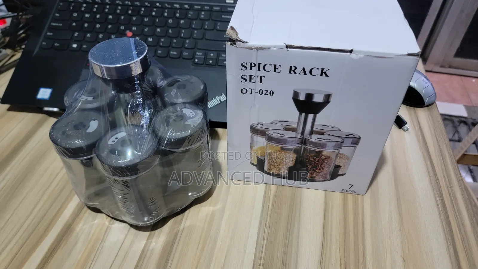 7pcs Rotating Spice Rack Set
