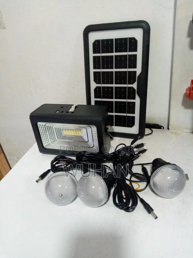 Solar Home Lighting System With Three Bulbs