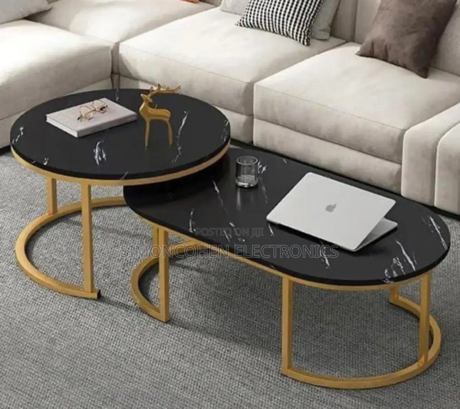 Glass Top Nesting Coffee Table Set(2pcs)