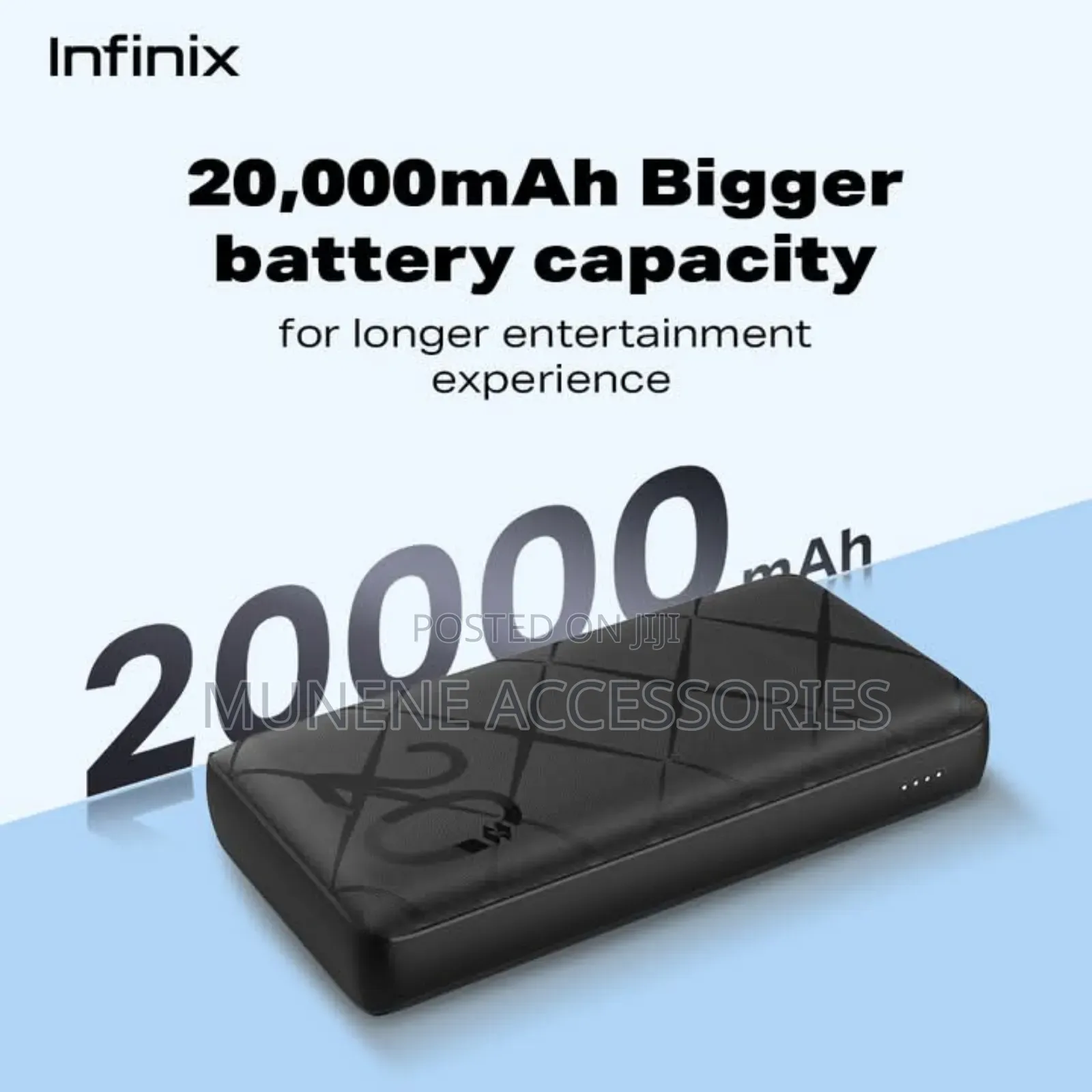 Infinix 15w Fast Charging Portable 20000mah Powerbank 2usb