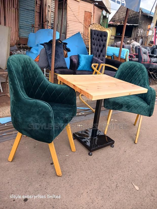 2 Restaurant Chairs and 2×2 Table