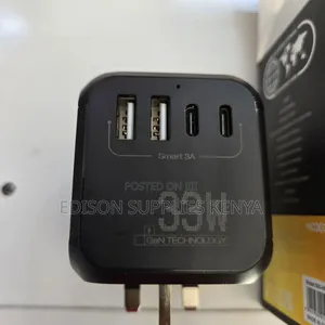 Gan Travel Adaptor 33watts Universal Multiplug Adapter Usb