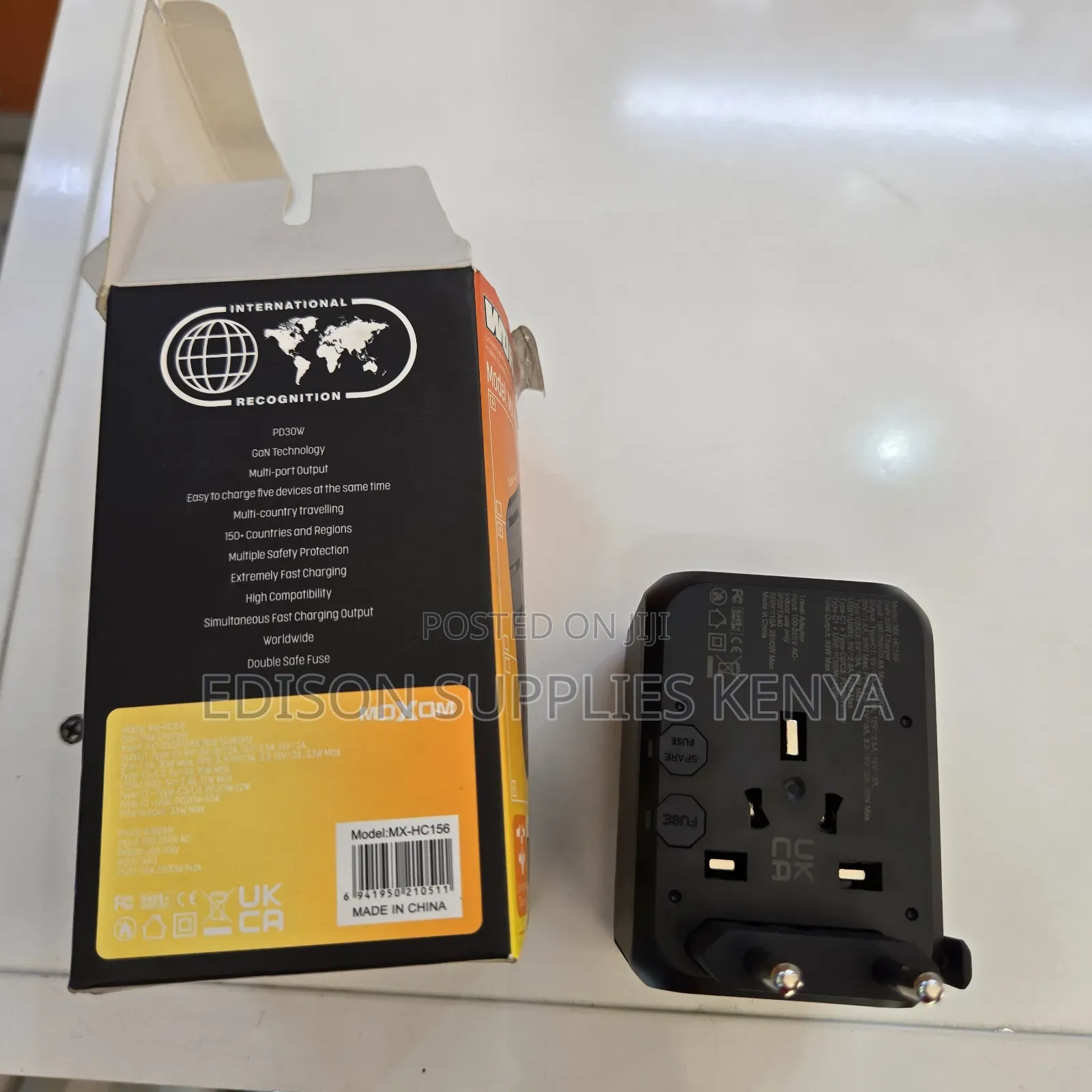 Gan Travel Adaptor 33watts Universal Multiplug Adapter Usb