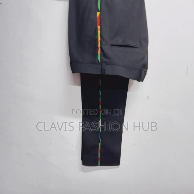 Black Pants With Kitenge Details on the Side - thumbnail 2