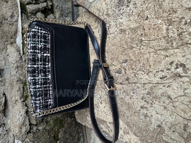Cortefiel Brand Tweed Crossbody Bag