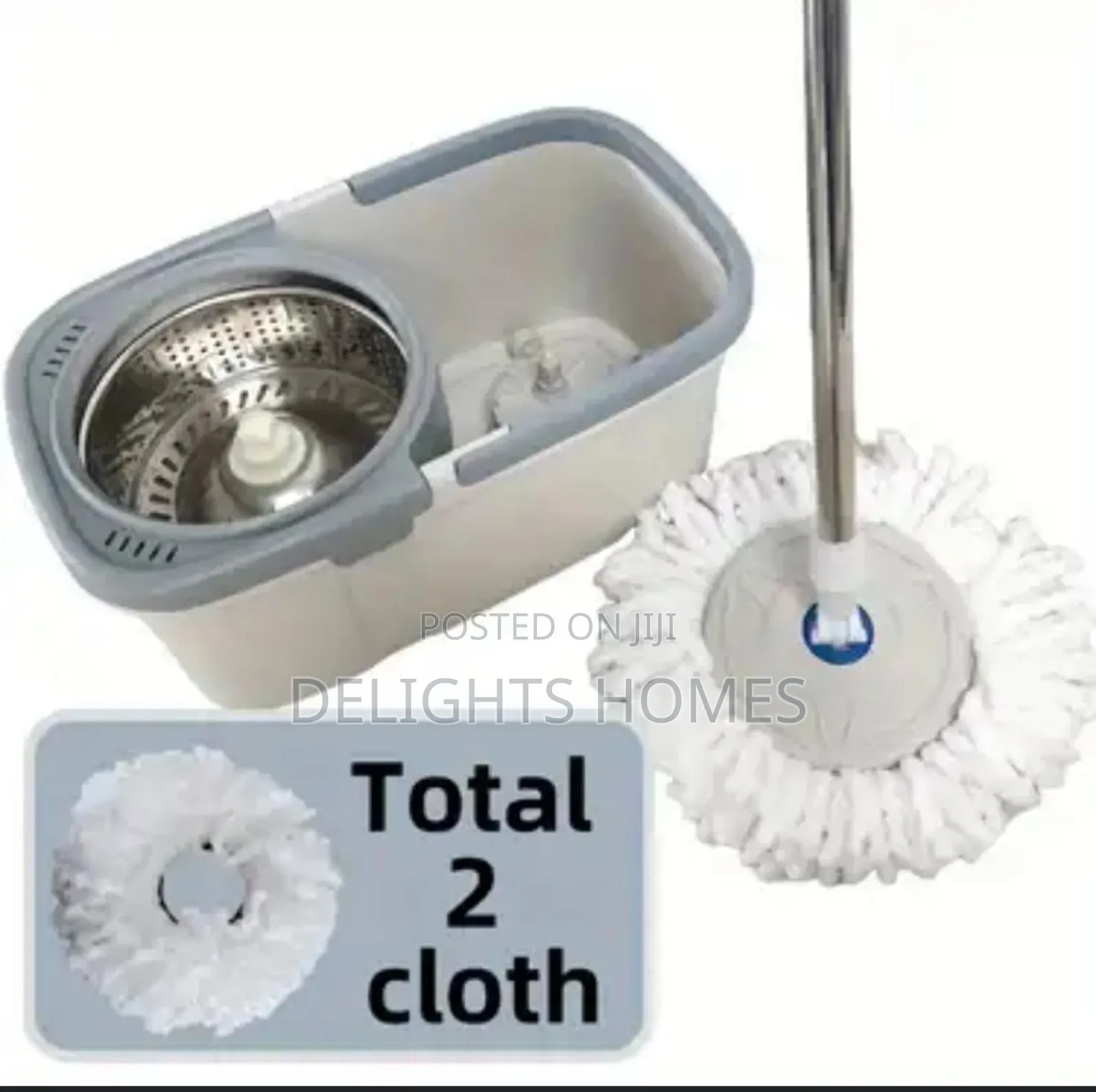 Rotary Mop 17l Bucket, 112cm Mop, 2 Rags