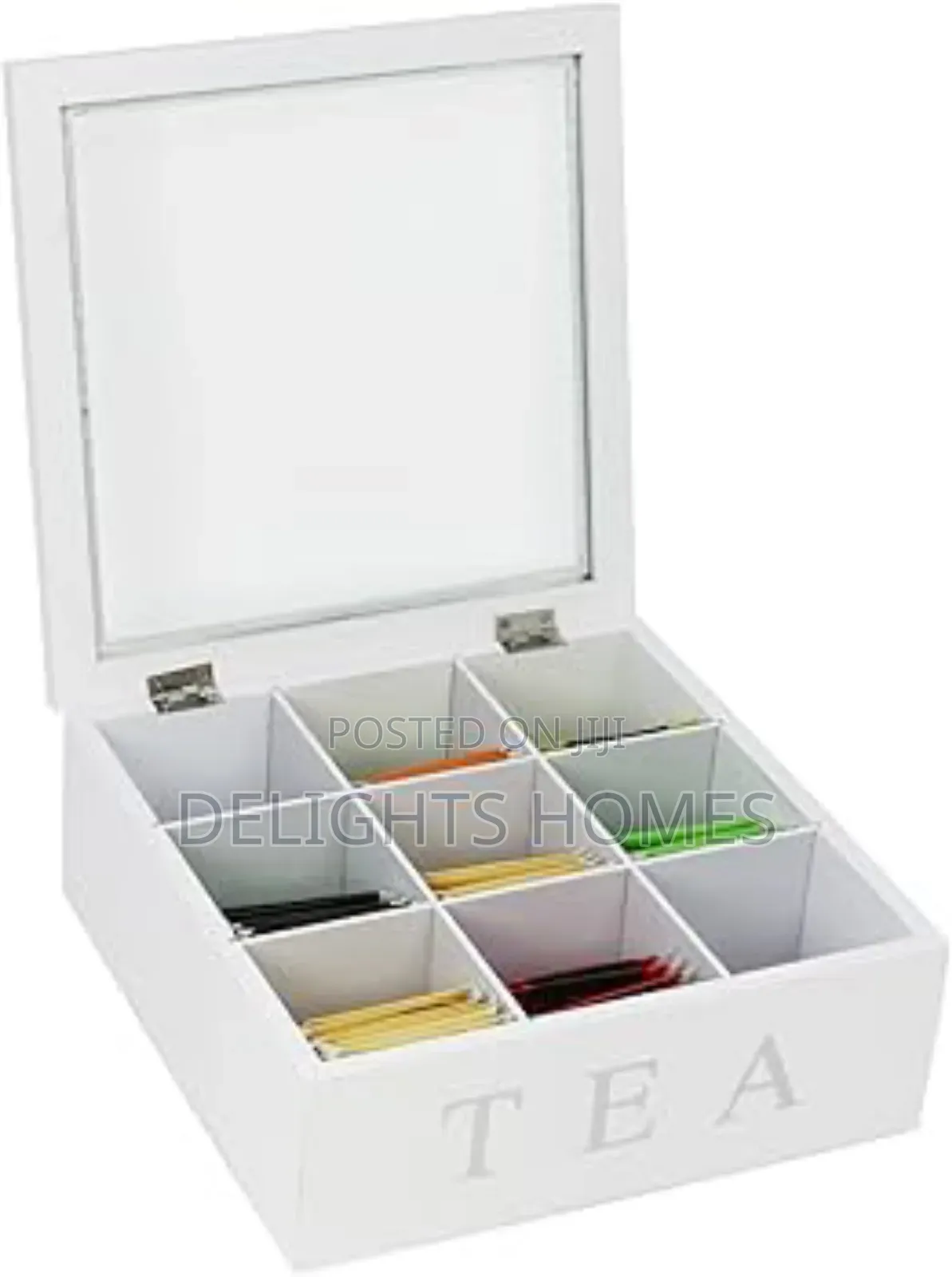 9 Grid Tea Bags Organizer Box-P