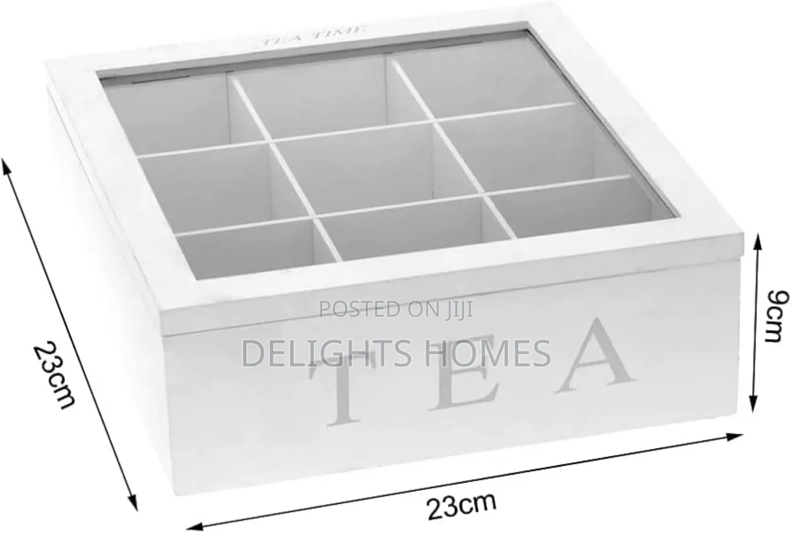 9 Grid Tea Bags Organizer Box-P