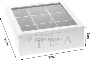 9 Grid Tea Bags Organizer Box-P