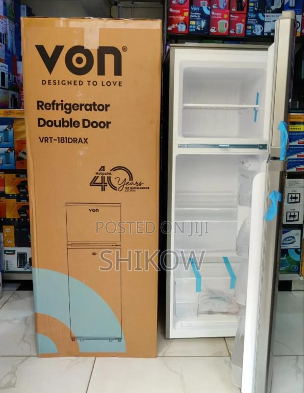 Von Double Door Fridge 181litres Direct Cool Refrigerator