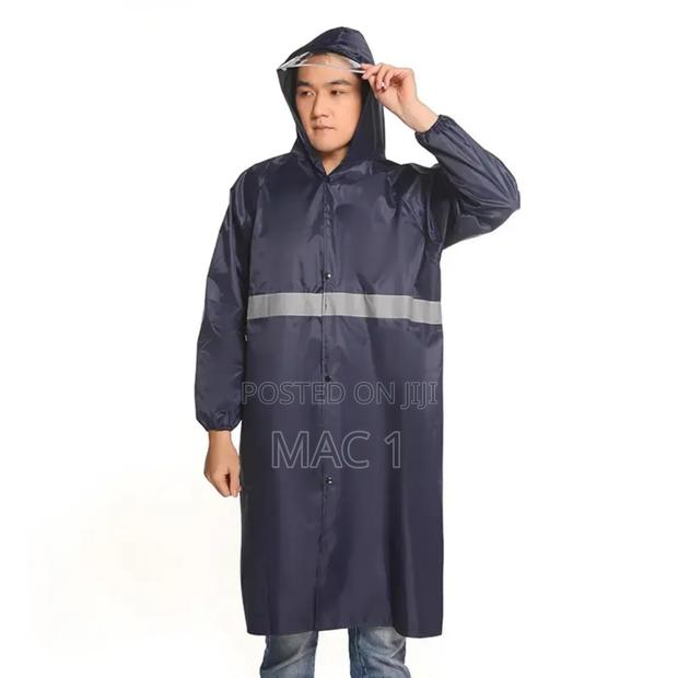 Police Reflective Waterproof Raincoat With Cap - main view