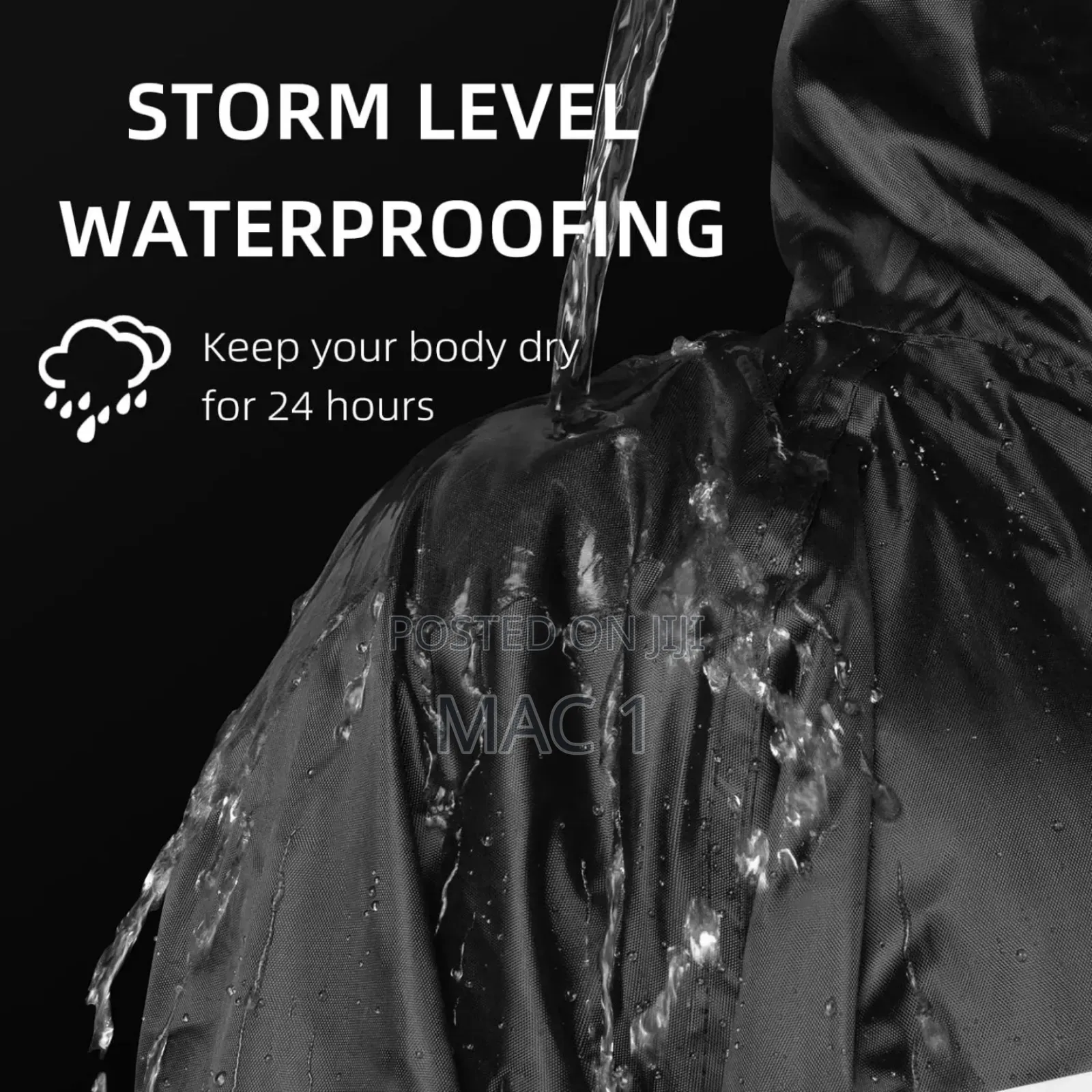 Police Reflective Waterproof Raincoat With Cap