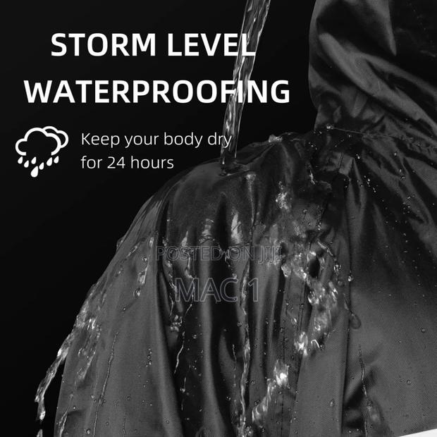 Police Reflective Waterproof Raincoat With Cap - thumbnail 2