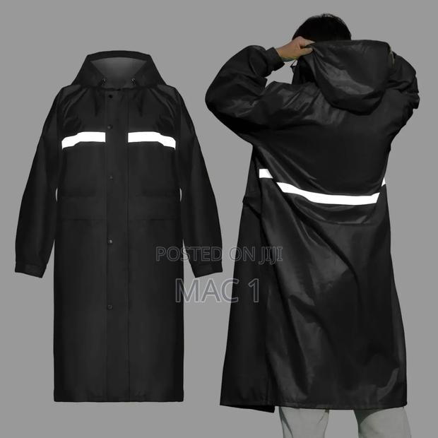 Police Reflective Waterproof Raincoat With Cap - thumbnail 3
