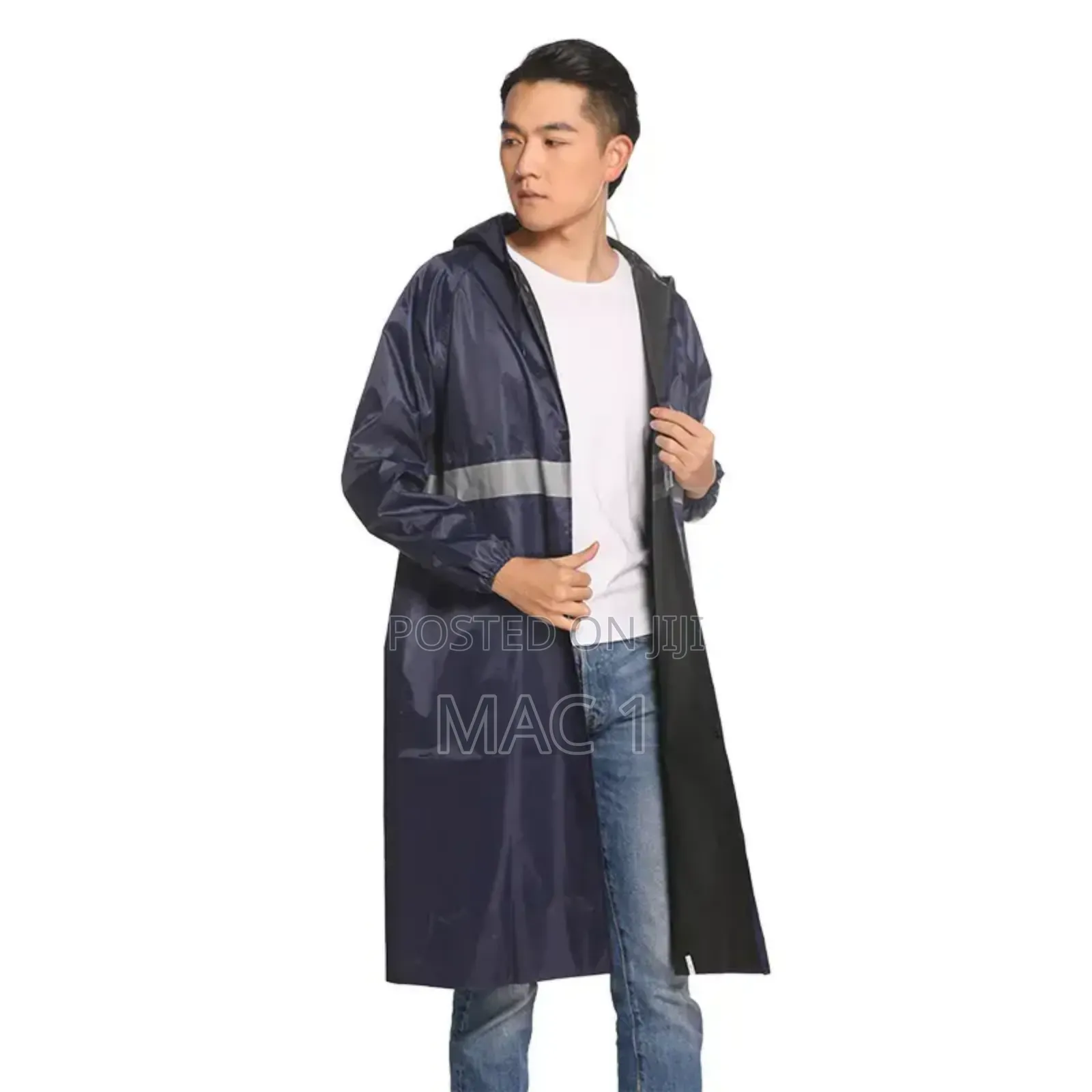 Police Reflective Waterproof Raincoat With Cap