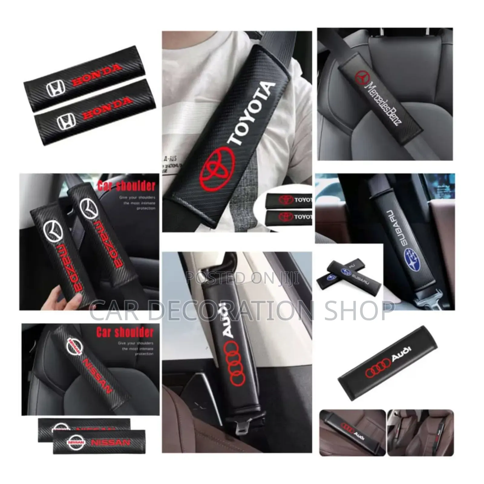 Safety Belt Pad With Permanent Different Car Logo