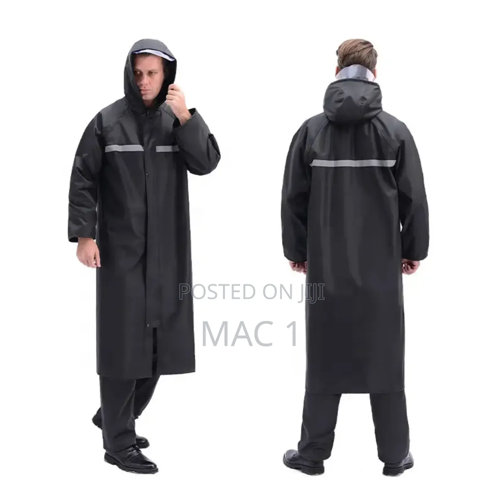 Reflective Waterproof Raincoat With Cap