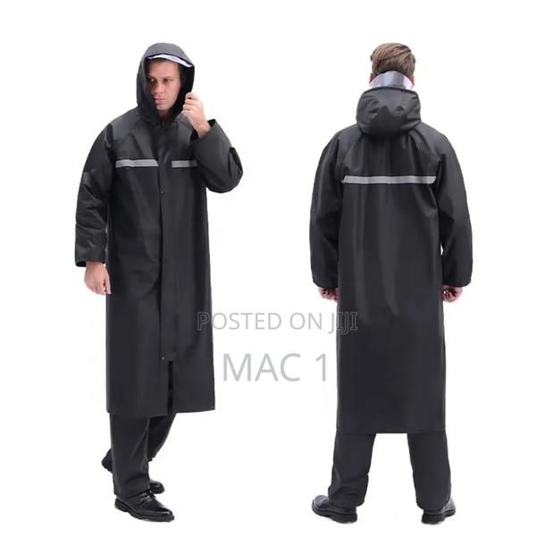 Reflective Waterproof Raincoat With Cap - main view