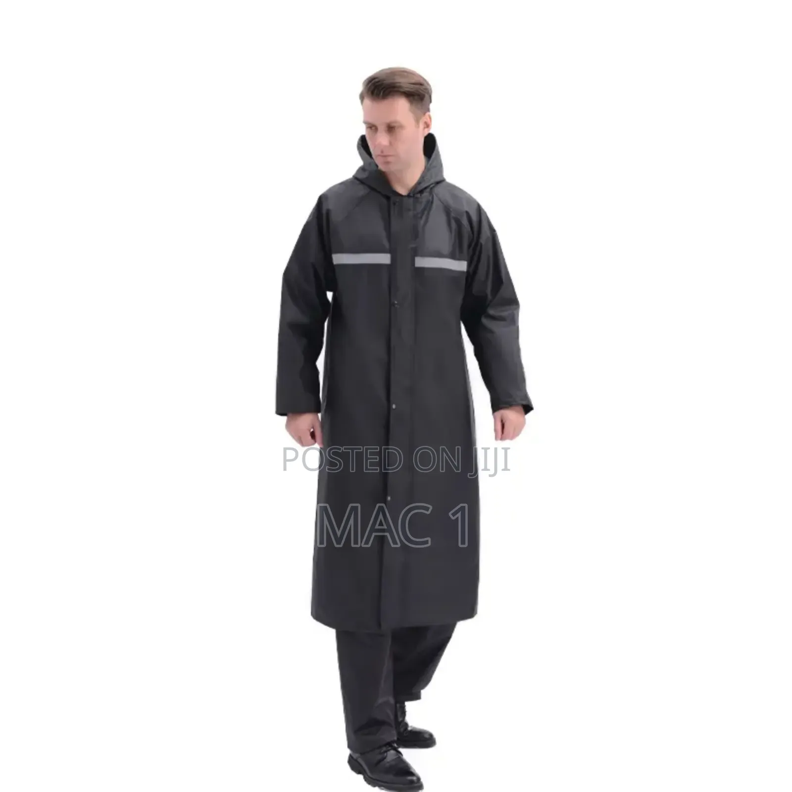 Reflective Waterproof Raincoat With Cap