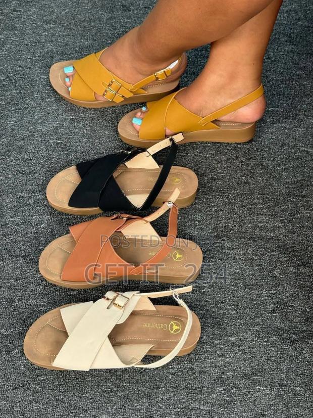 Low Wedge Open Sandals - main view