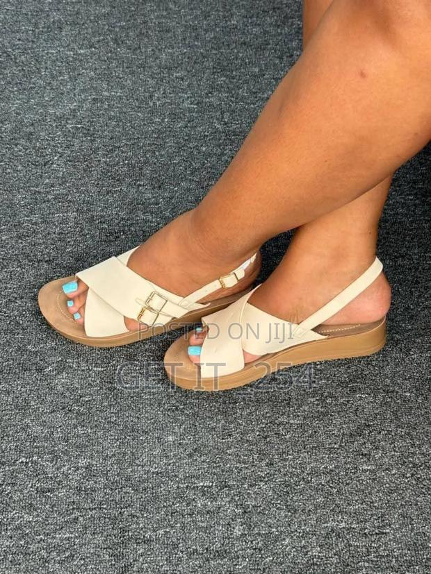 Low Wedge Open Sandals - thumbnail 3