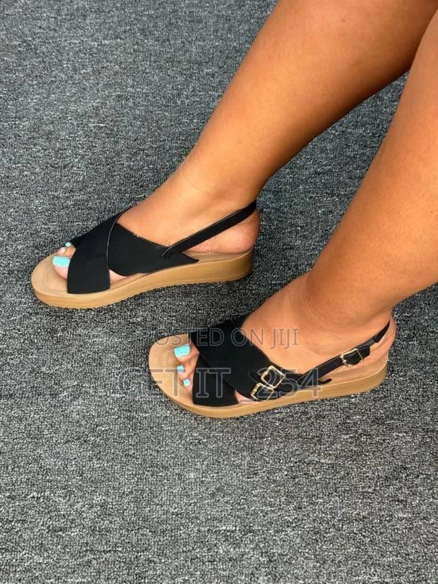 Low Wedge Open Sandals - thumbnail 5