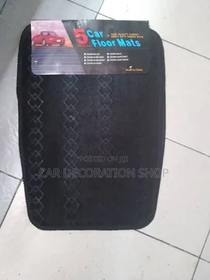 Black Woolen Heavy Quality Mat With Nibbed Back