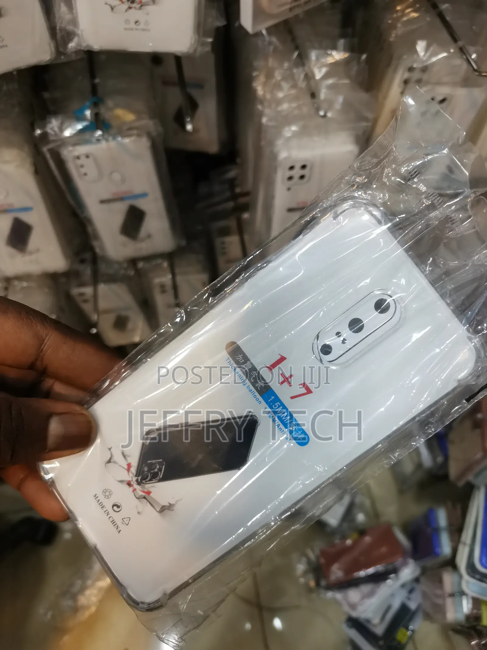 Realcase Back Cover for Oneplus 7t (Transparent, Grip Case)