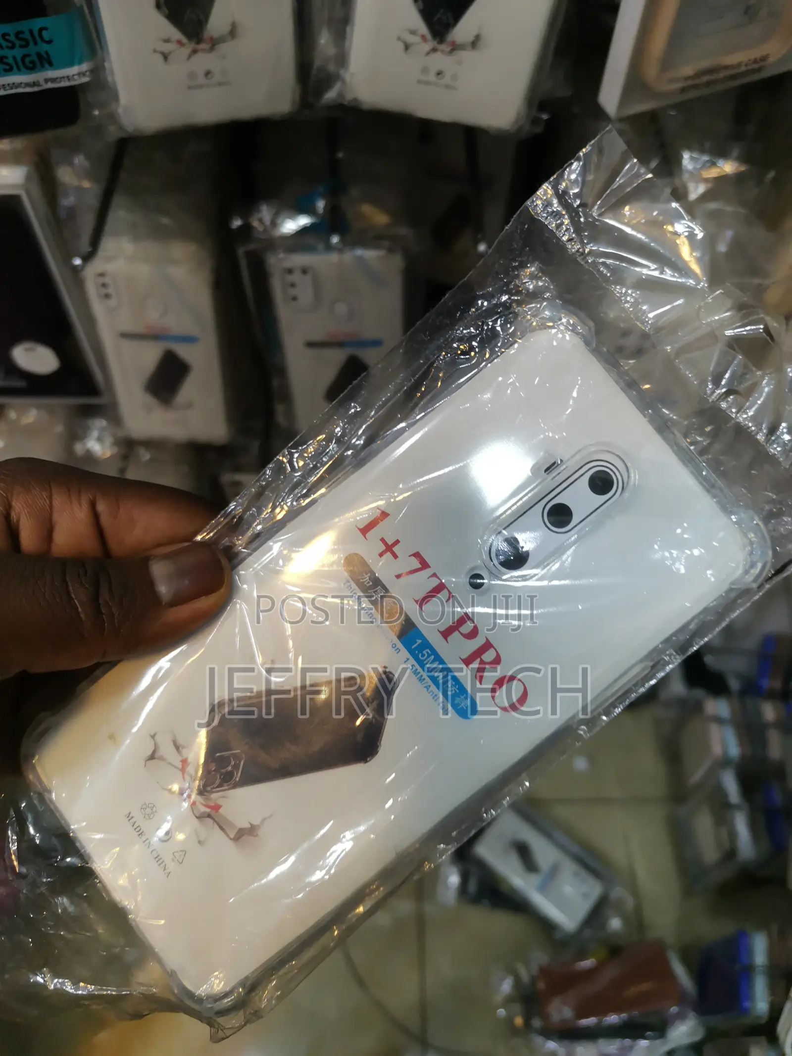 Spinzzy Back Cover for Oneplus 7t Pro (Transparent, Shock