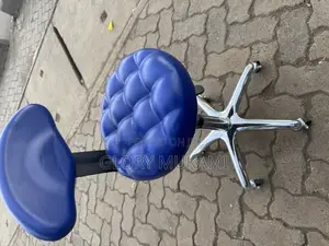 Blue Pedicure Stool Chair Adjustable