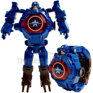 Captain America Blue Deformation Robot Digital Watch - thumbnail 2