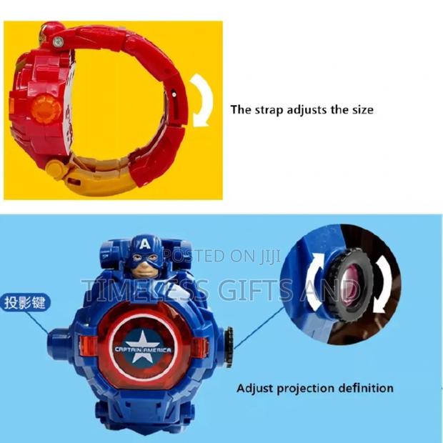 Captain America Blue Deformation Robot Digital Watch - thumbnail 3