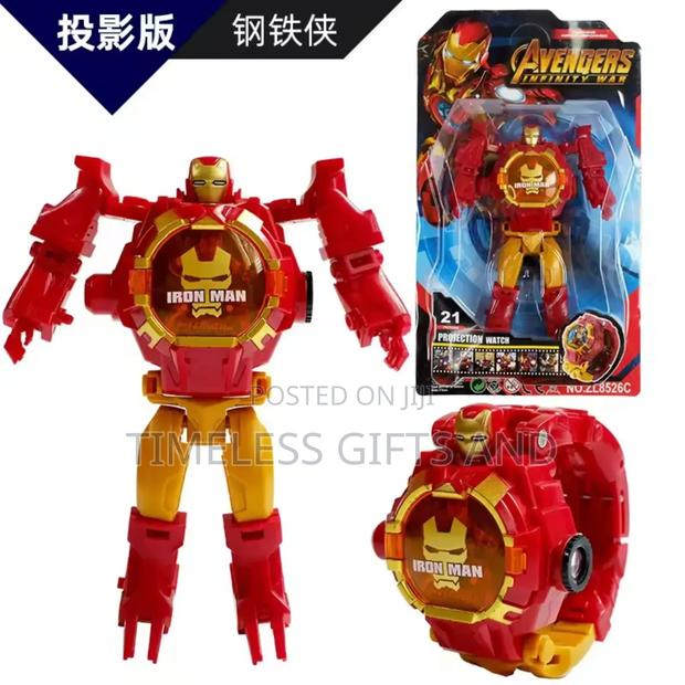 Iron Man Red Deformation Robot Digital Watch